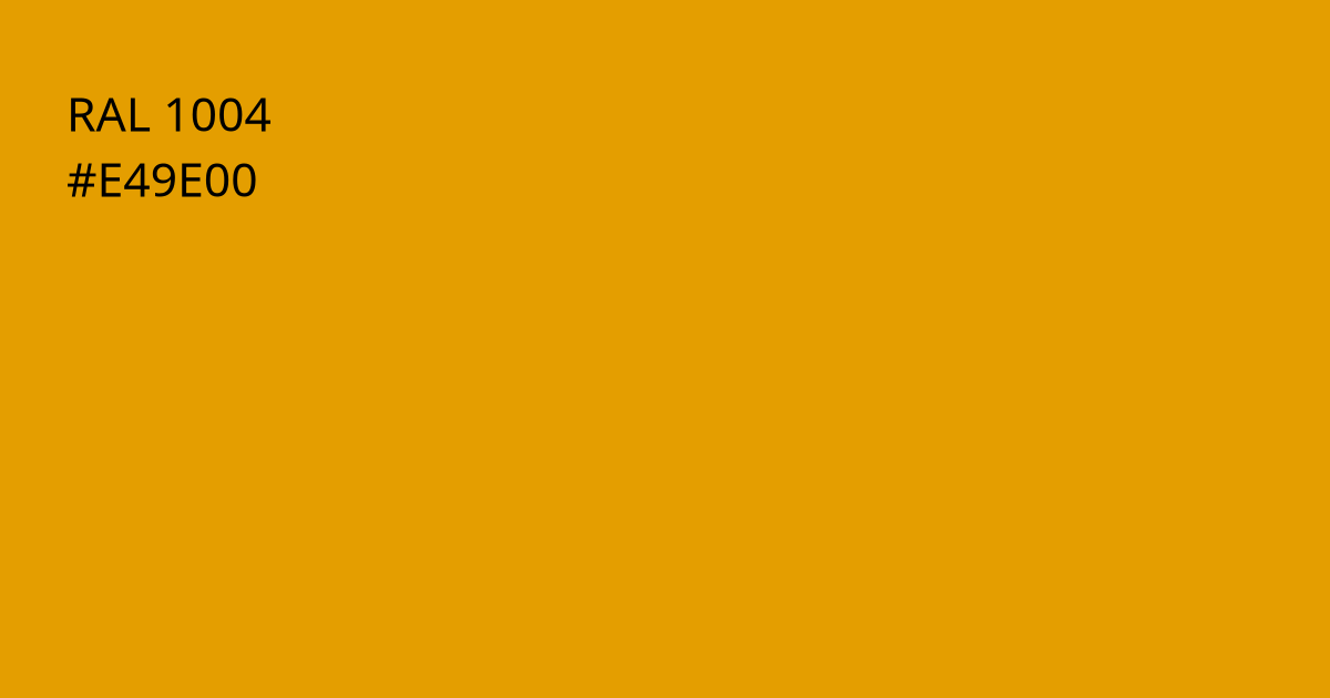 Колір РАЛ 1004 - Жовто-золотий