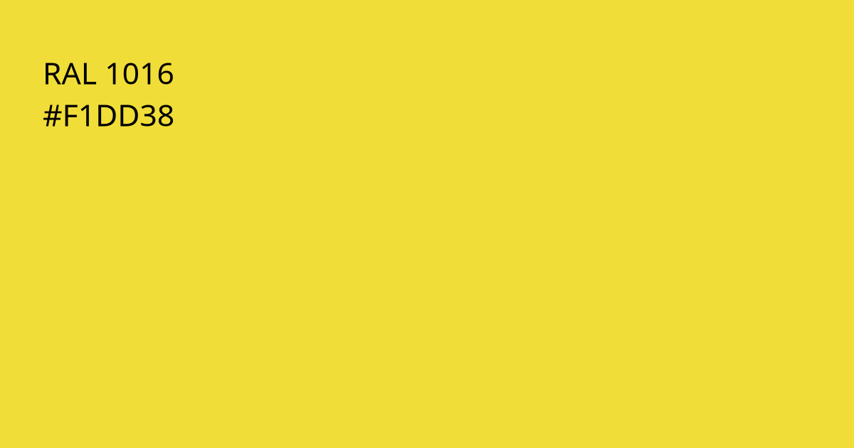 Колір РАЛ 1016 - Жовта сірка