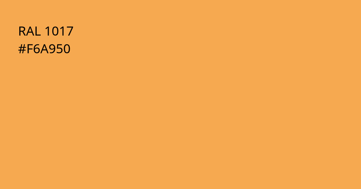 Колір РАЛ 1017 - Шафраново-жовтий