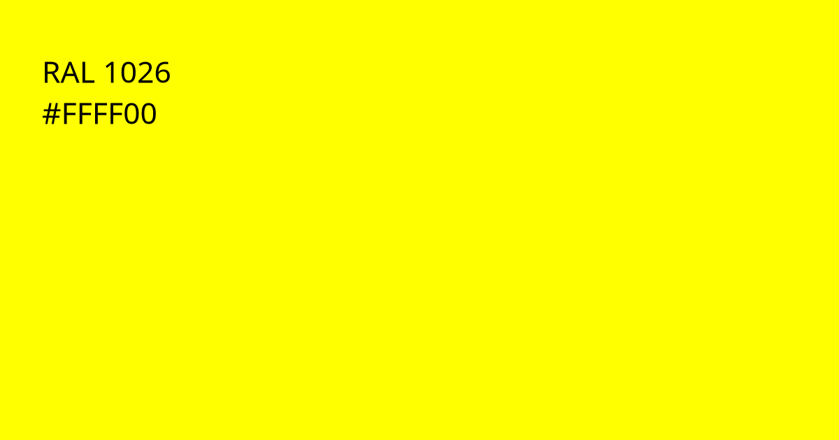Колір РАЛ 1026 - Люмінесцентний жовтий