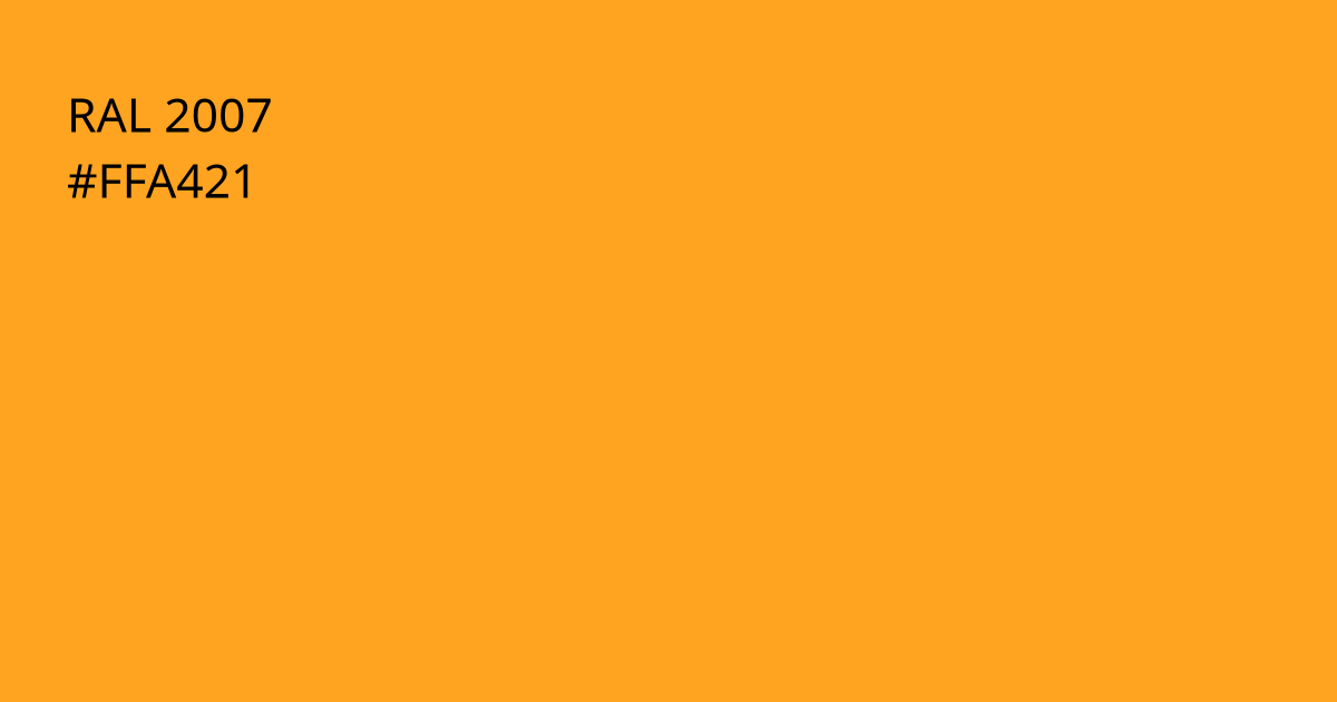 Колір РАЛ 2007 - Люмінесцентний яскраво-помаранчевий