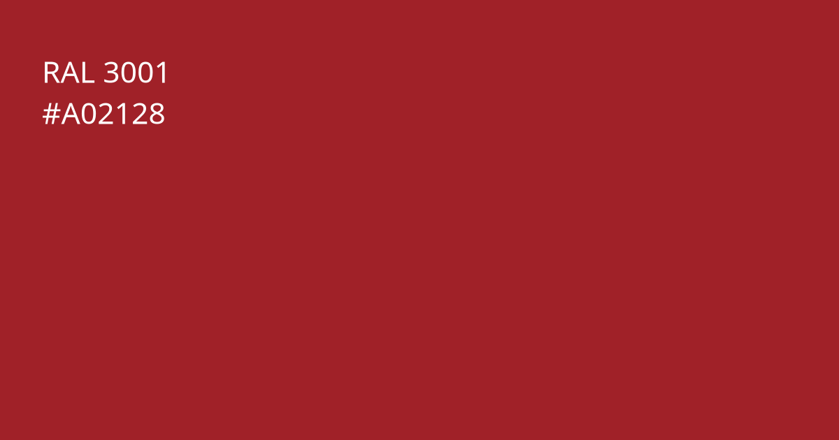 Колір РАЛ 3001 - Сигнальний червоний