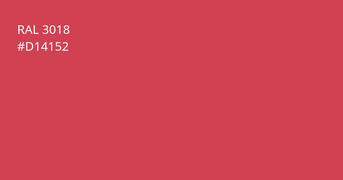 Колір РАЛ 3018 - Полунично-червоний