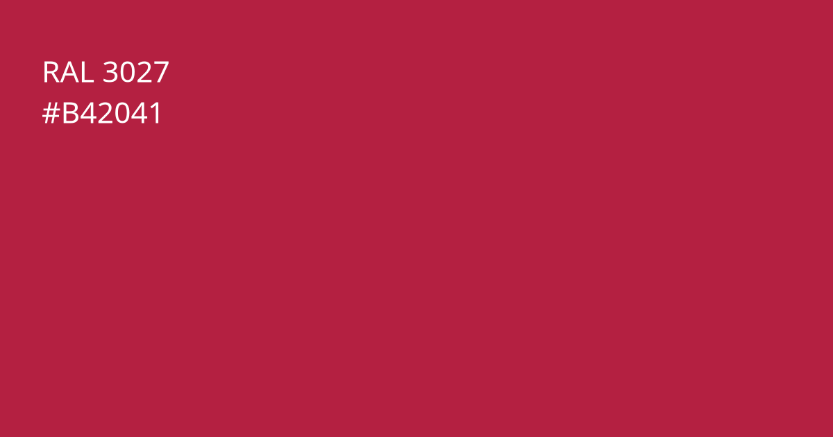 Колір РАЛ 3027 - Малиново-червоний