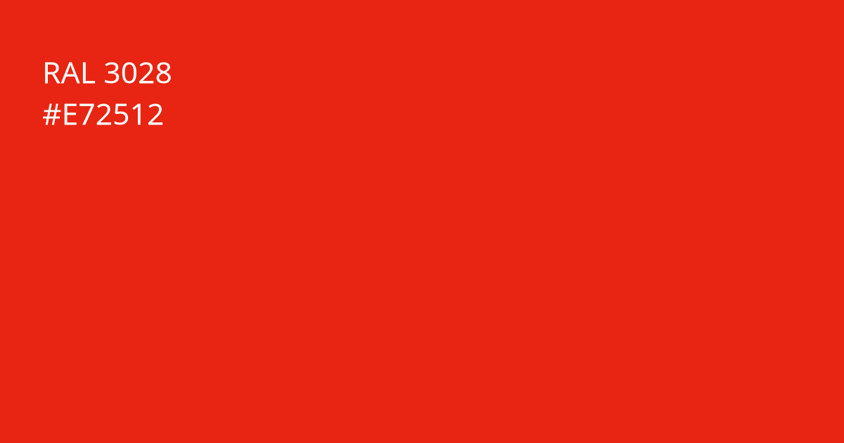 Колір РАЛ 3028 - Червоний