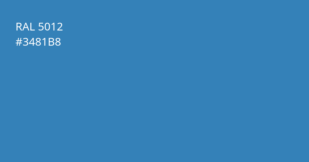 Колір РАЛ 5012 - Блакитний