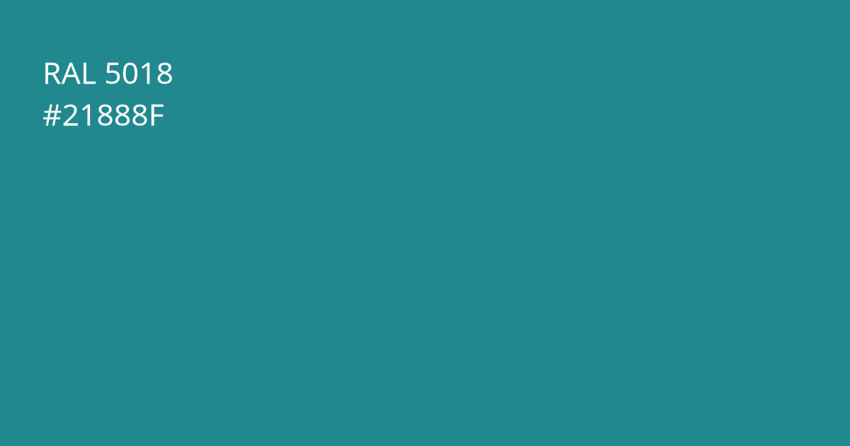 Колір РАЛ 5018 - Бірюзово-синій