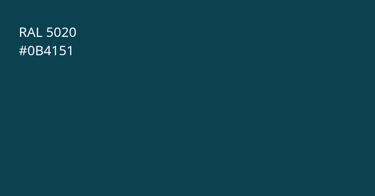Колір РАЛ 5020 - Океанська синь