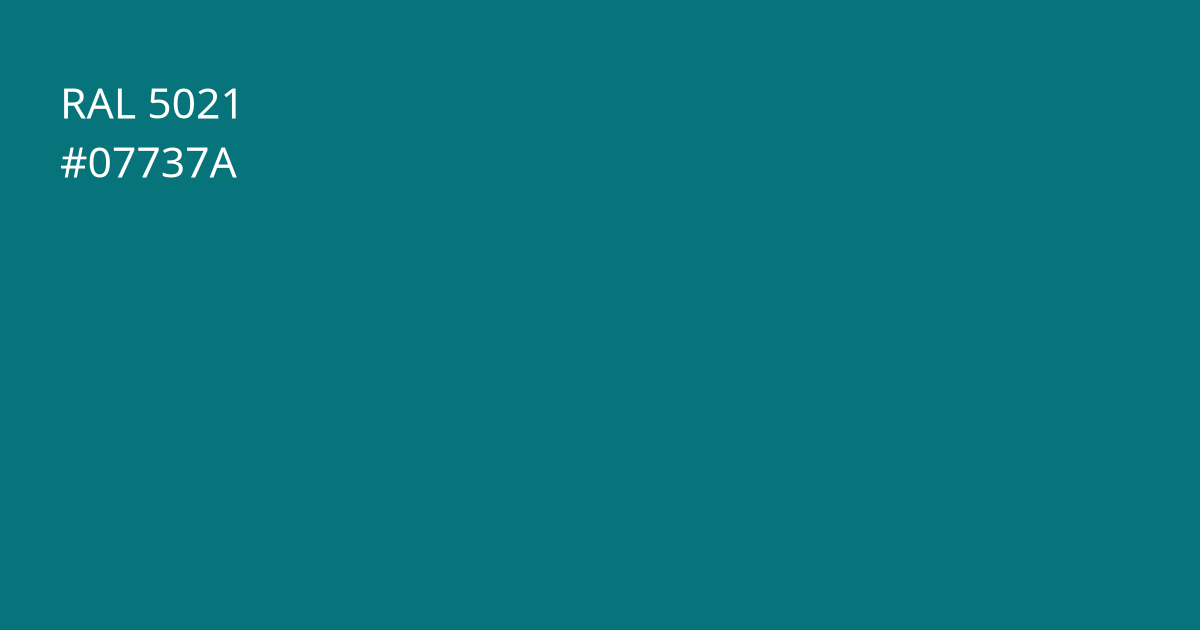 Колір РАЛ 5021 - Водяна синь