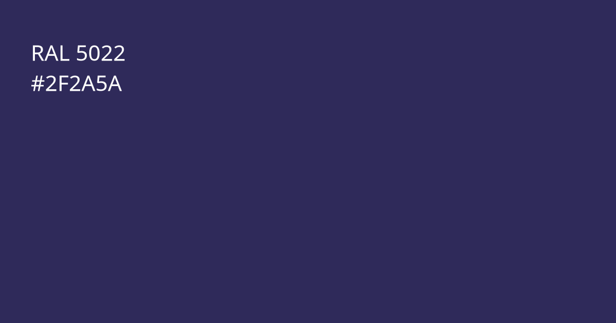 Колір РАЛ 5022 - Нічна синь