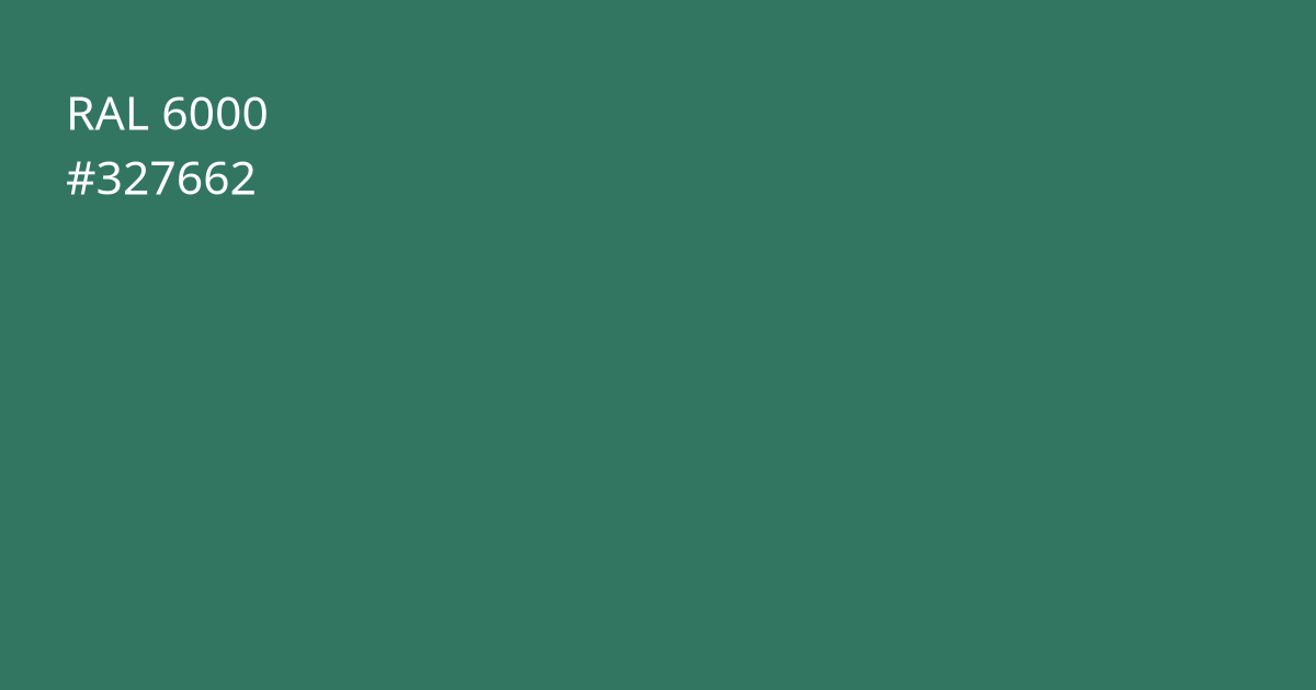 Колір РАЛ 6000 - Патіново-зелений