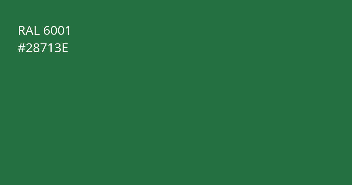 Колір РАЛ 6001 - Смарагдово-зелений