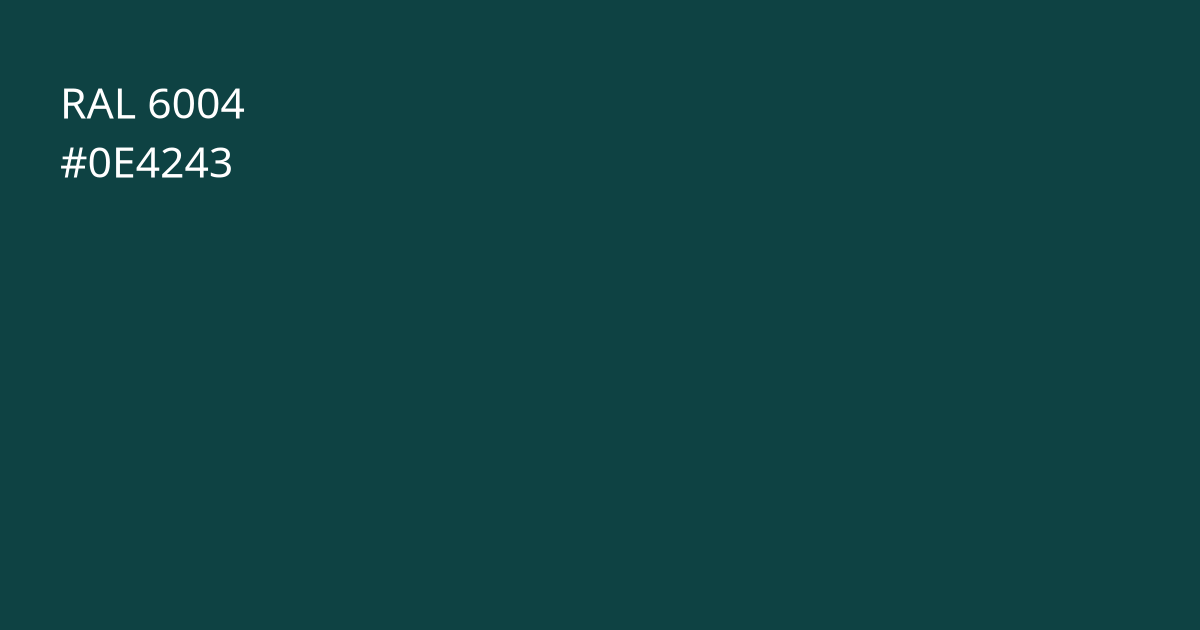 Колір РАЛ 6004 - Синьо-зелений