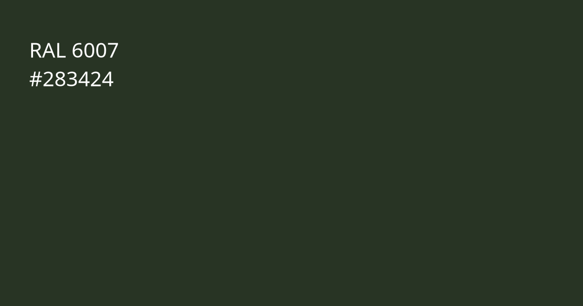 Колір РАЛ 6007 - Темно-зелений
