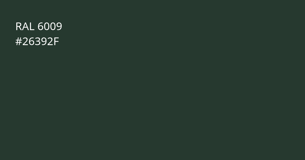 Колір РАЛ 6009 - Піхтовий зелений