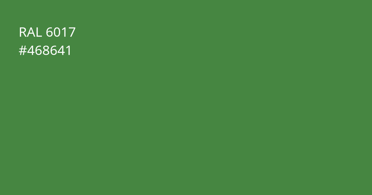 Колір РАЛ 6017 - Травневий зелений