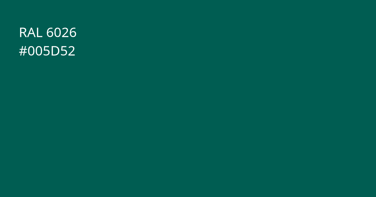Колір РАЛ 6026 - Опаловий зелений