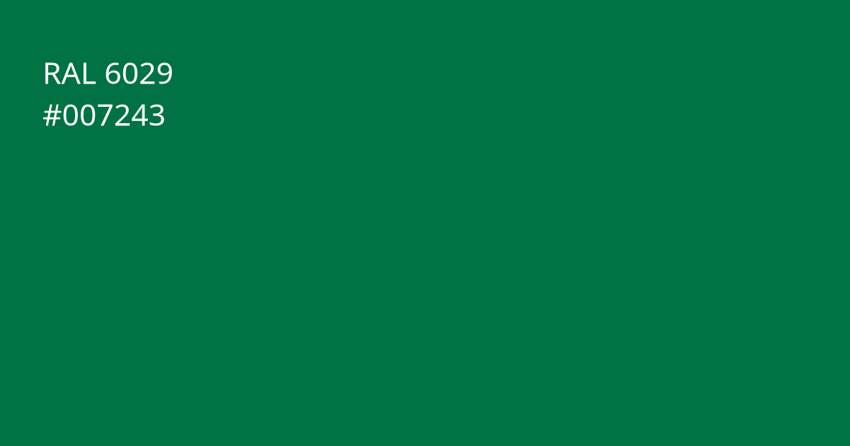 Колір РАЛ 6029 - М"ятно-зелений