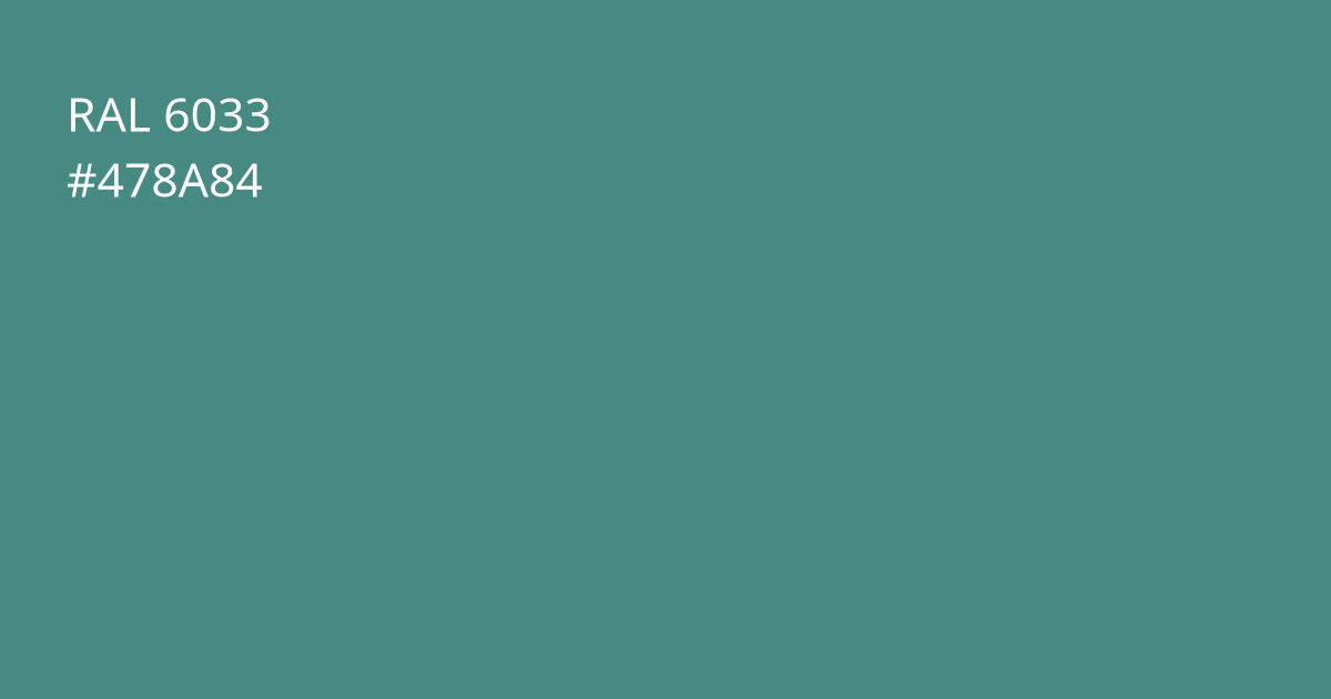 Колір РАЛ 6033 - М"ятно-бірюзовий