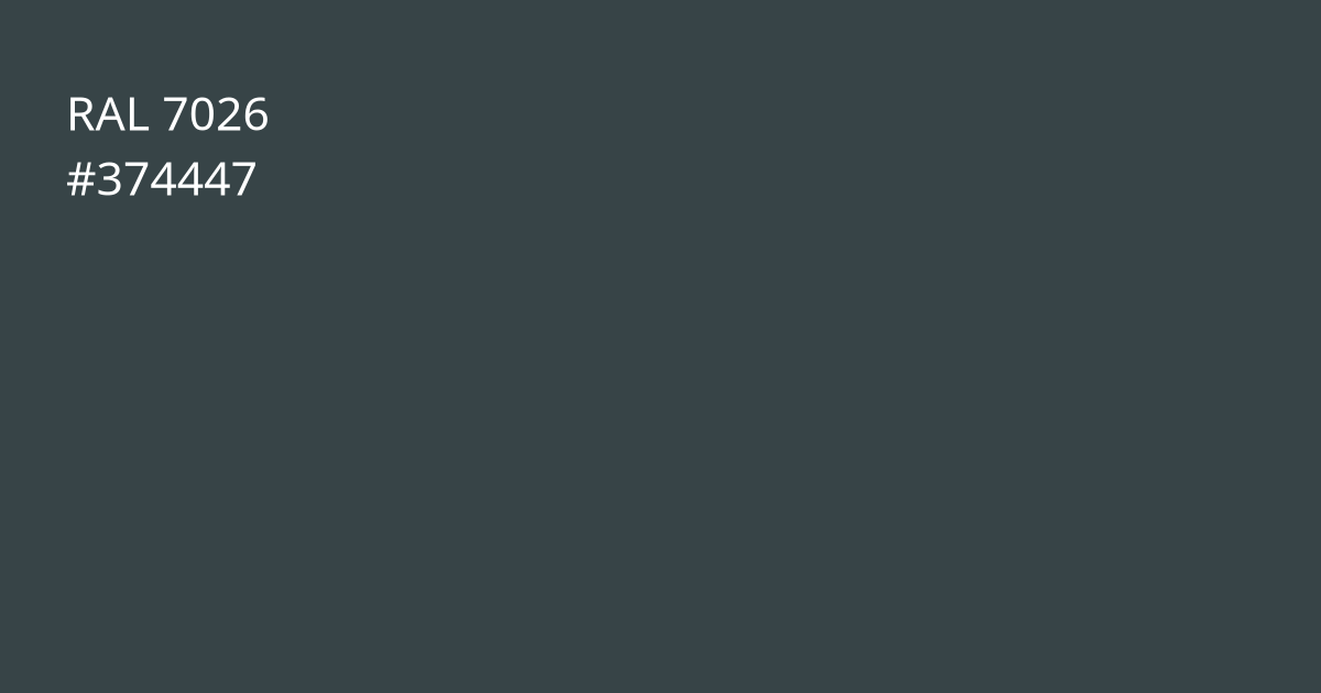 Колір РАЛ 7026 - Гранітний сірий