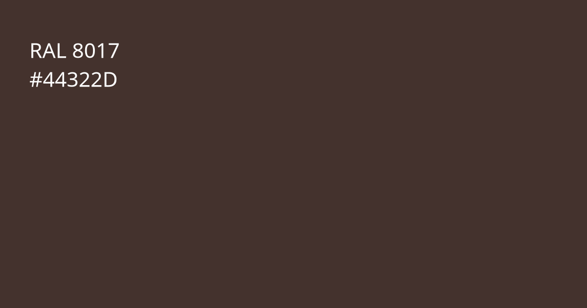 Колір РАЛ 8017 - Шоколадно-коричневий