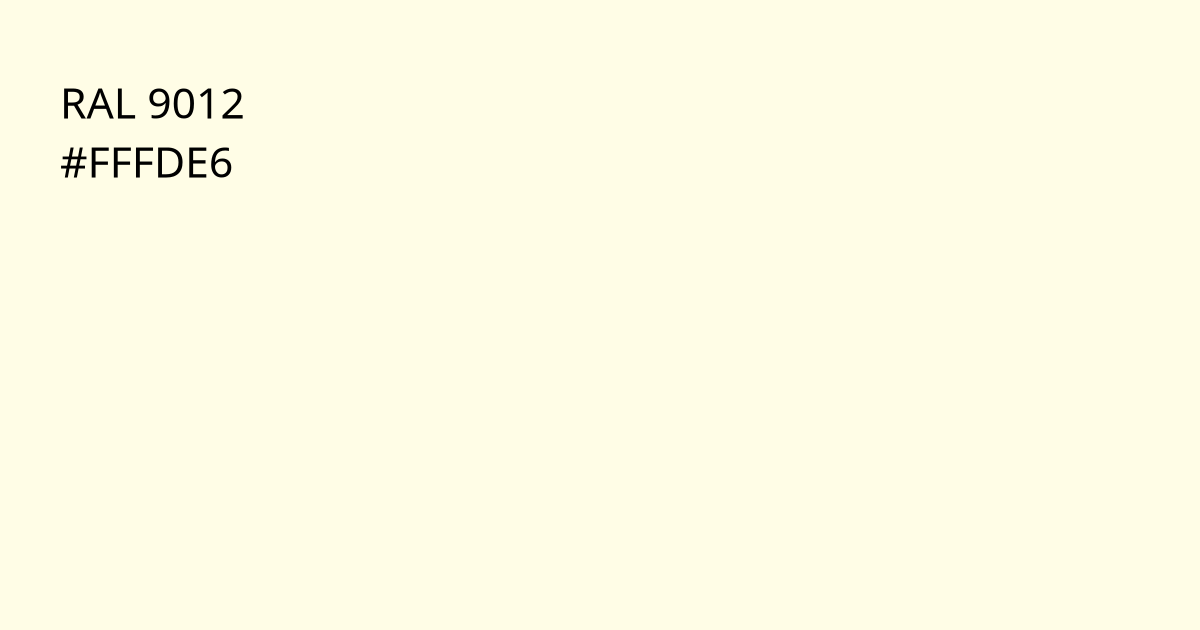 Колір РАЛ 9012 - Чисто-білий